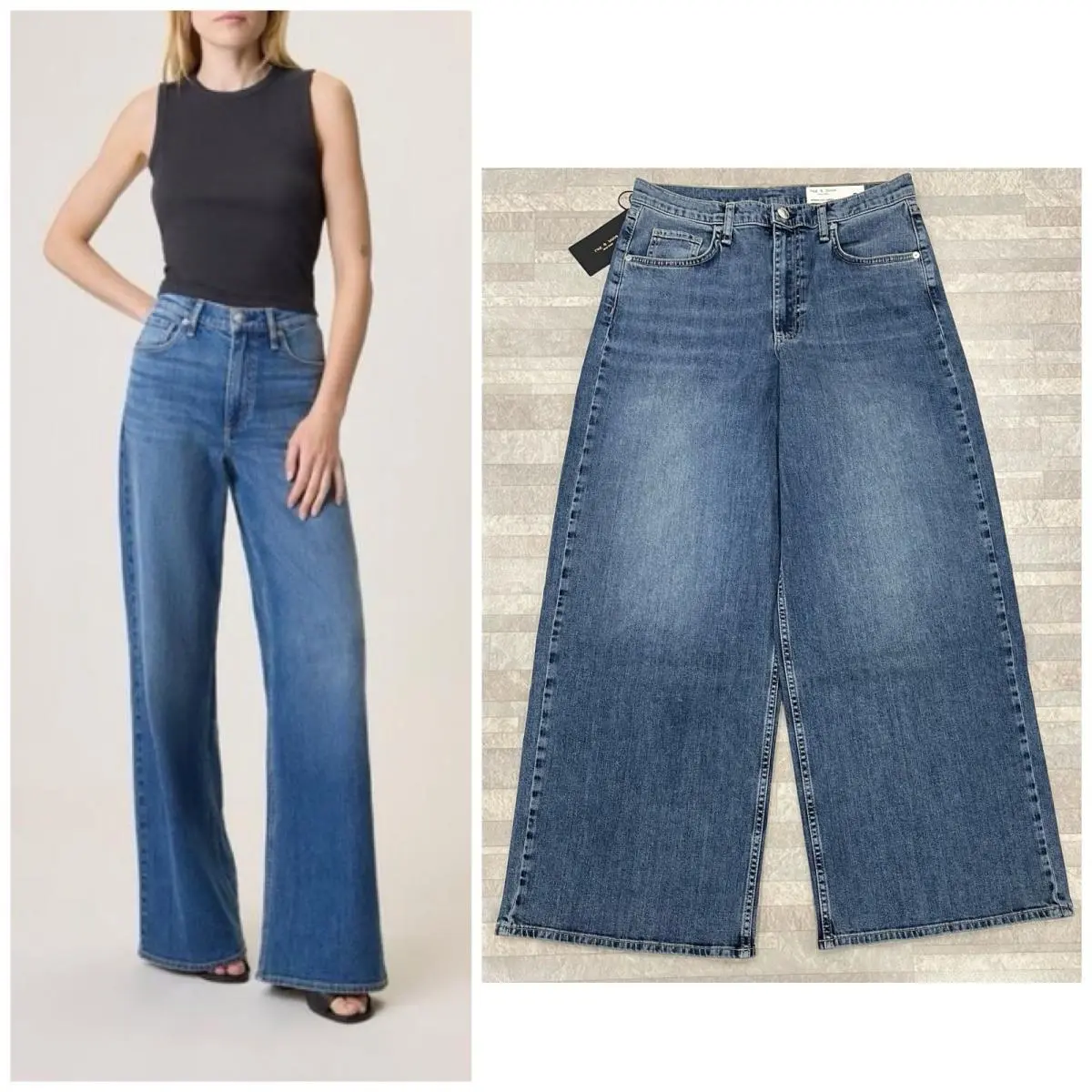 Rag Bone Serena High Rise Full Length Jeans In Walton Size: 31
