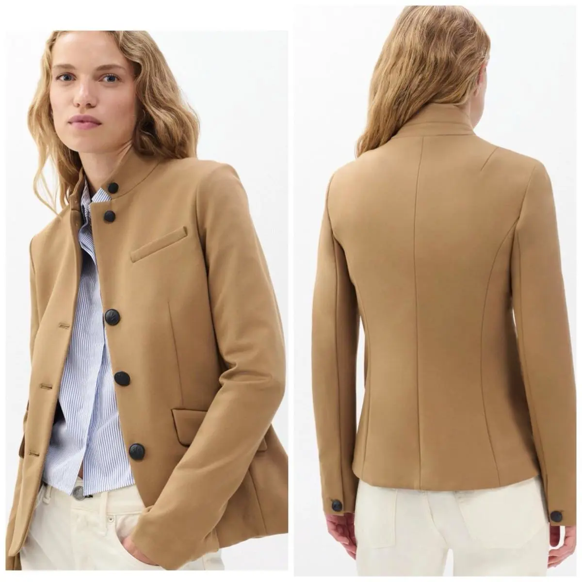 Rag Bone Slade Ponte Blazer In Camel Size:0