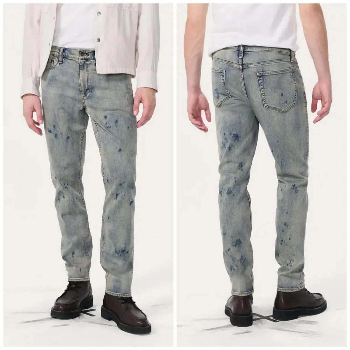 Rag Bone Fit 2 Stretch Jeans In Worn Bleach Size: 33x32