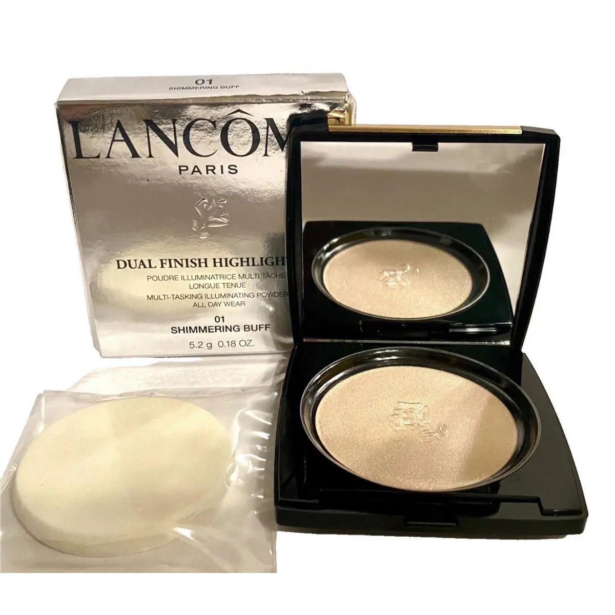 Lancome Dual Finish Highlighter Illuminating Powder 01 Shimmering Buff
