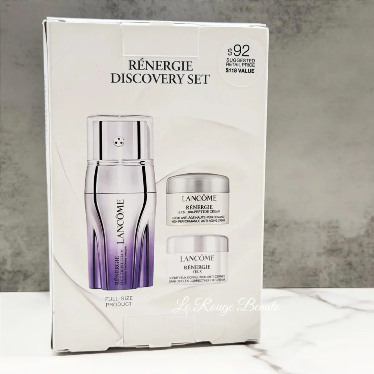 Lancome Renergie Discovery Set Hcf Triple Serum 0.7oz + Peptide Eye Creams