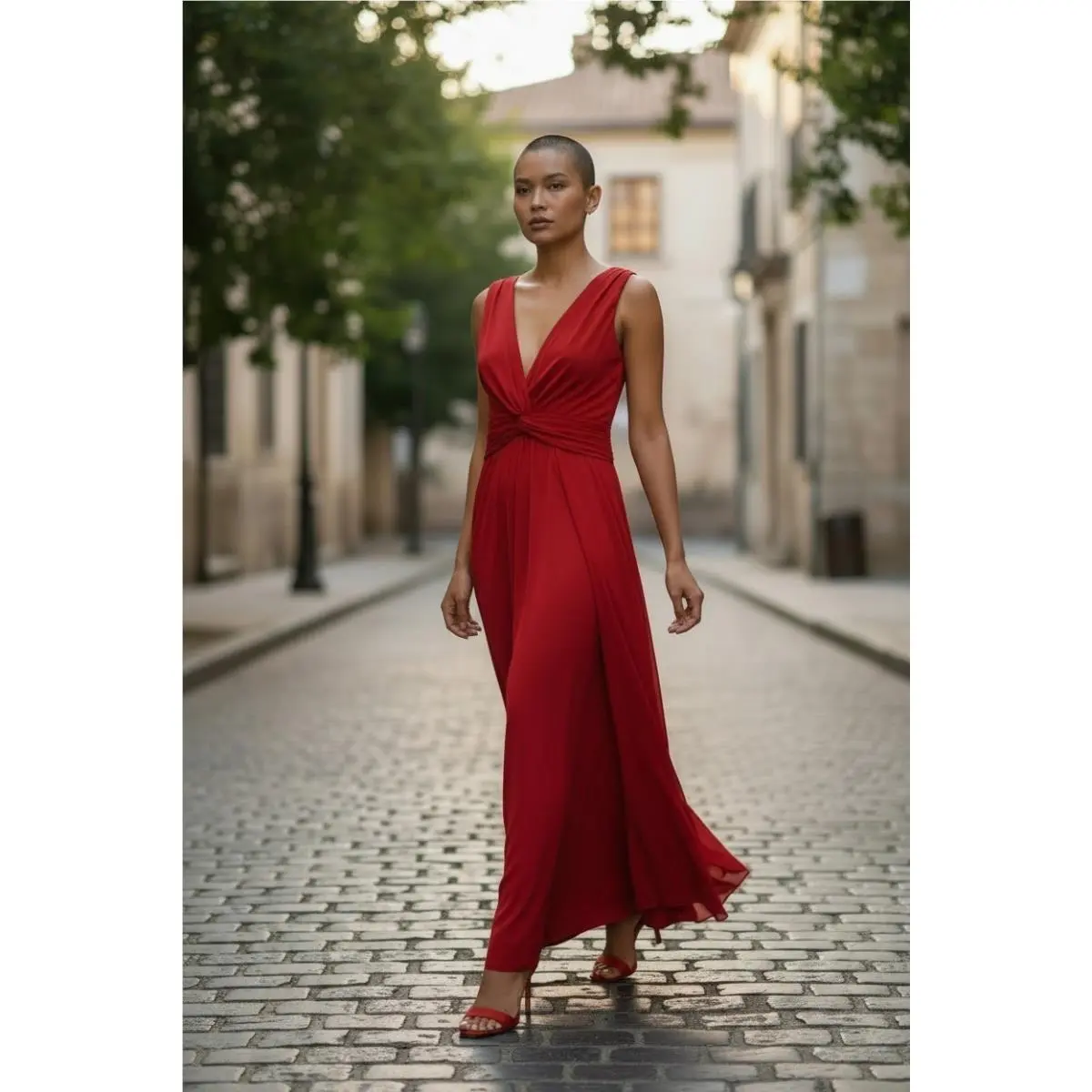 Gucci Red Long Elegant Dress – Luxury Designer Gown – with Gucci Garment Bag