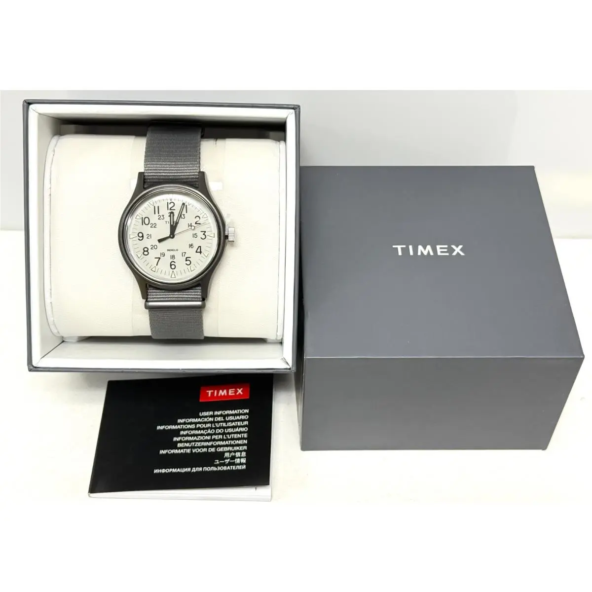 TW2T10500VK MK1 Quartz Men’s Watch Indiglo Gray Nylon Band 40mm by Timex