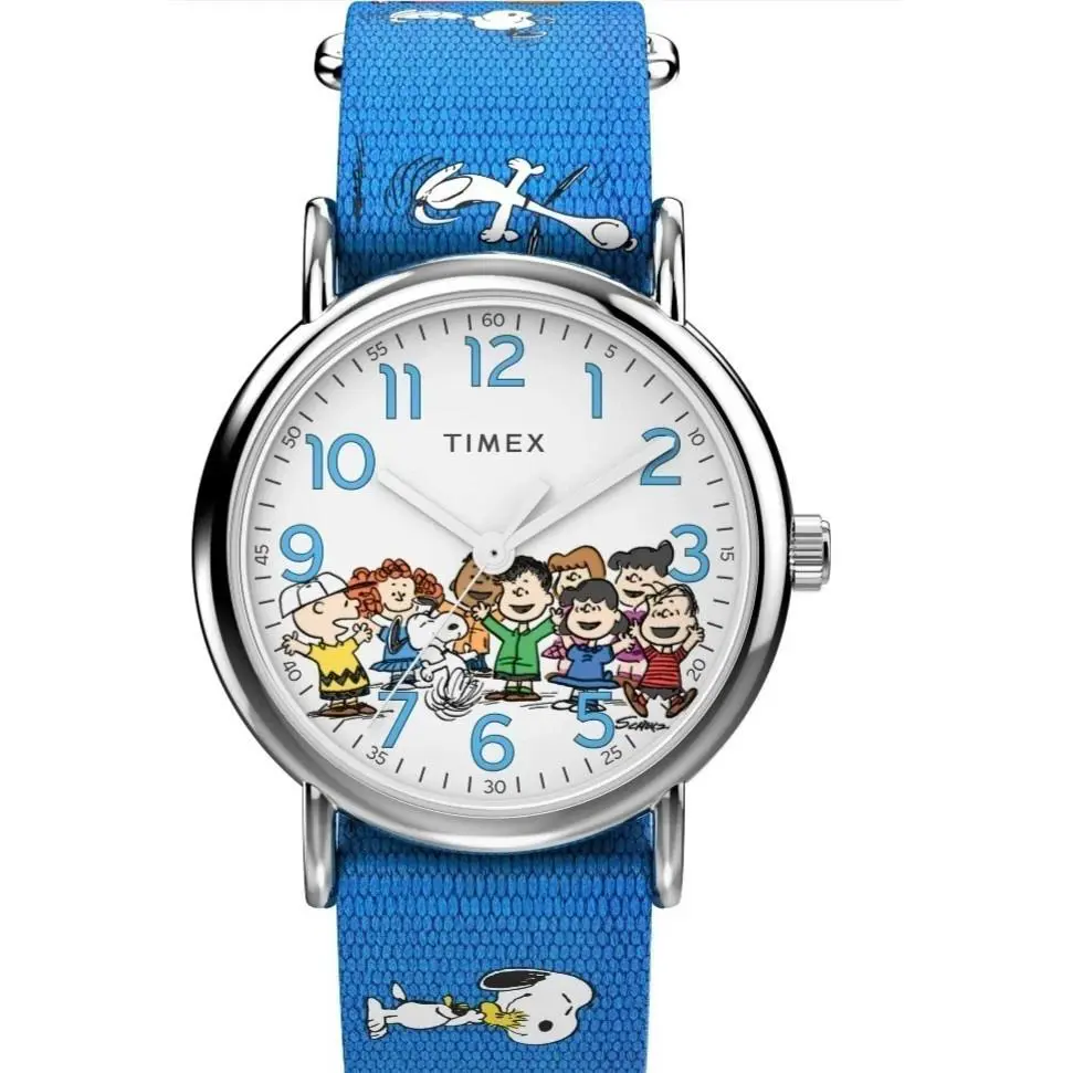 x Peanuts Weekender Gang`s All Here 38mm Watch TW2W19400 by Timex
