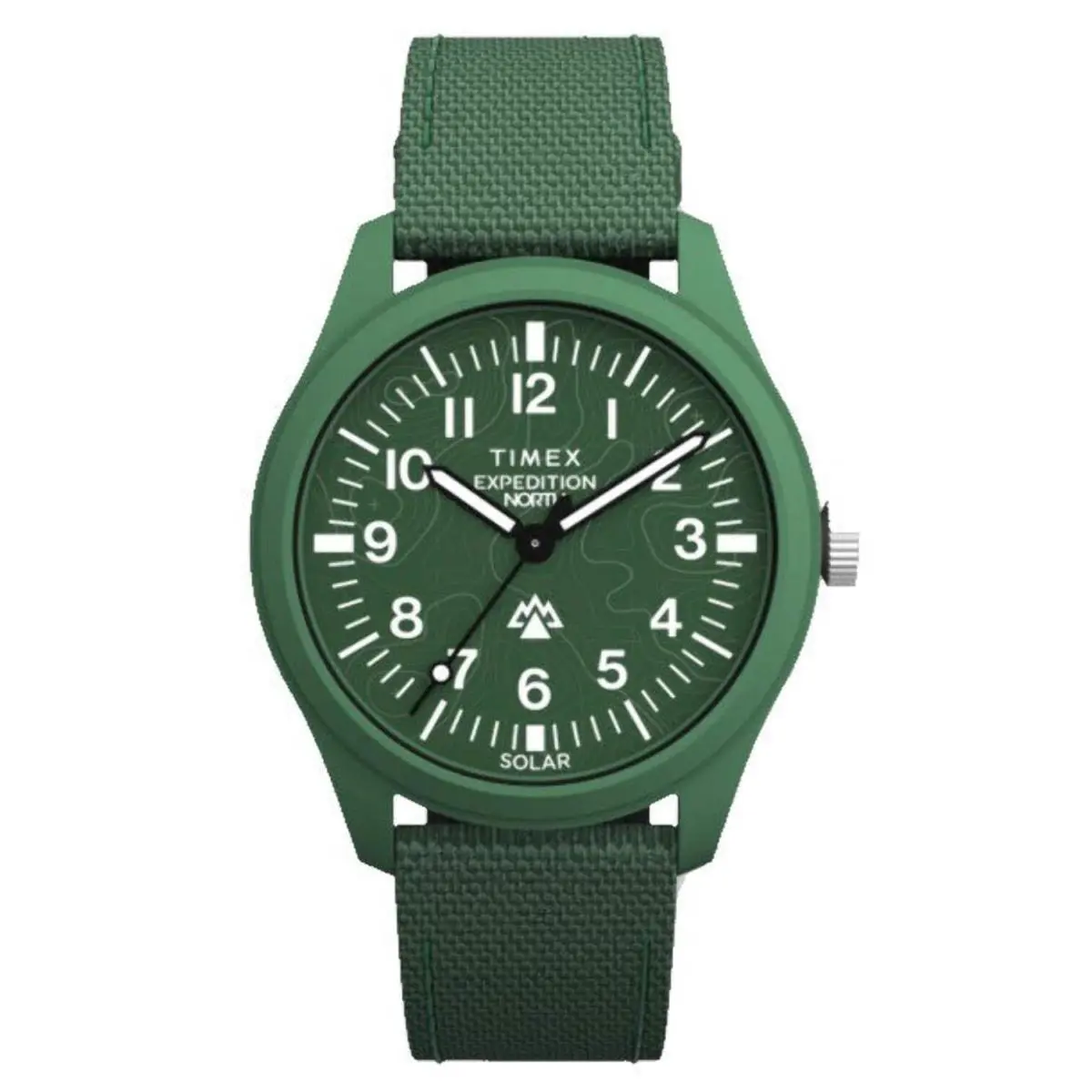Timex TW2W71000 Men`s Expedition Traprock Solar Eco-friendly Strap Watch - green, Dial: Green, Band: Green