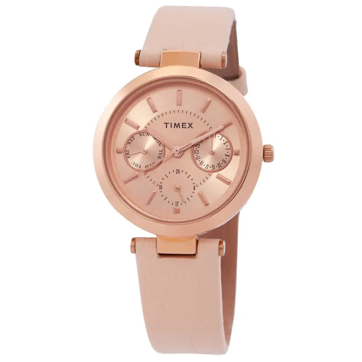 Timex Classic Quartz Rose Gold Dial Ladies Watch TW2T46500NG