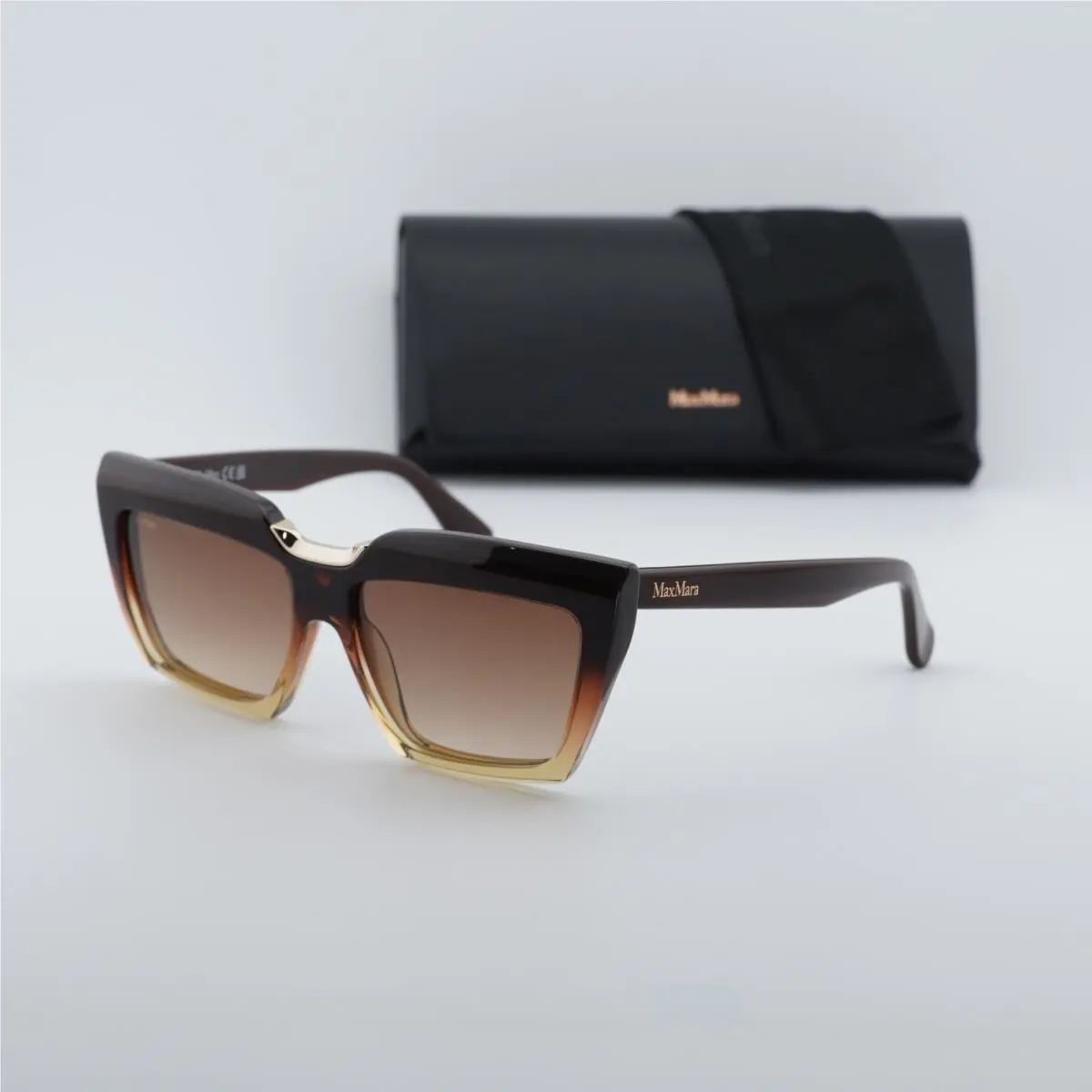 Max Mara MM0137 50F Dark Brown/brown Gradient 56-15-140 Sunglasses