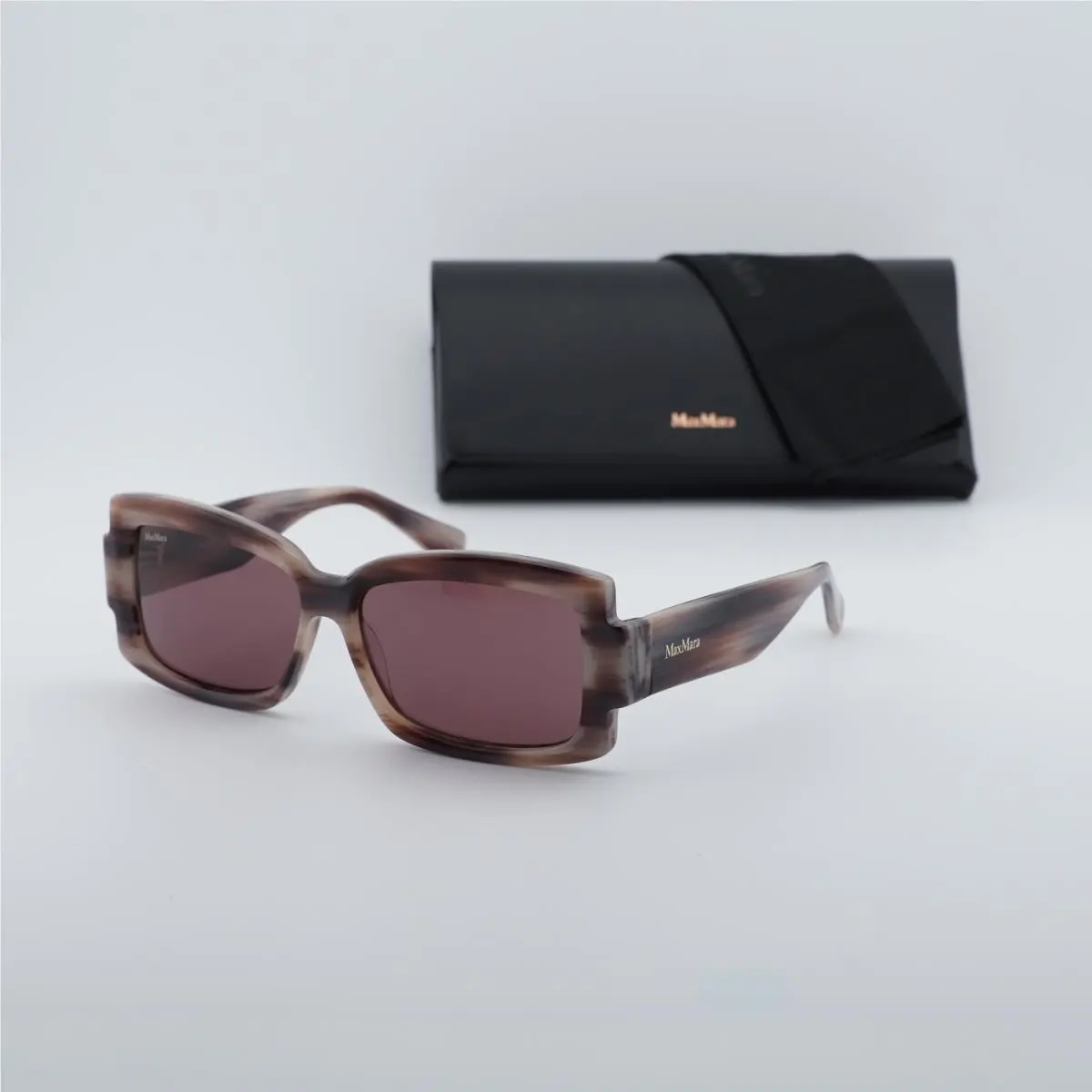 MM0140 65Y Colored Horn/violet 57-14-135 Sunglasses by Max Mara