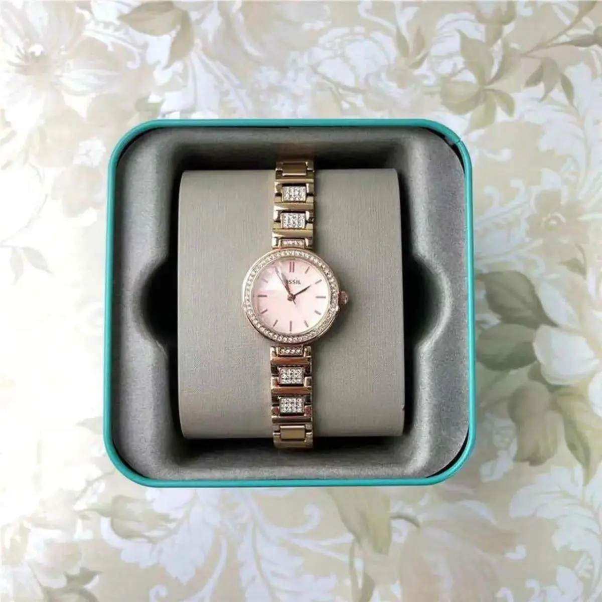 Fossil BQ3517 Karli Mini Three-hand Rose Gold-tone Stainless Steel Watch