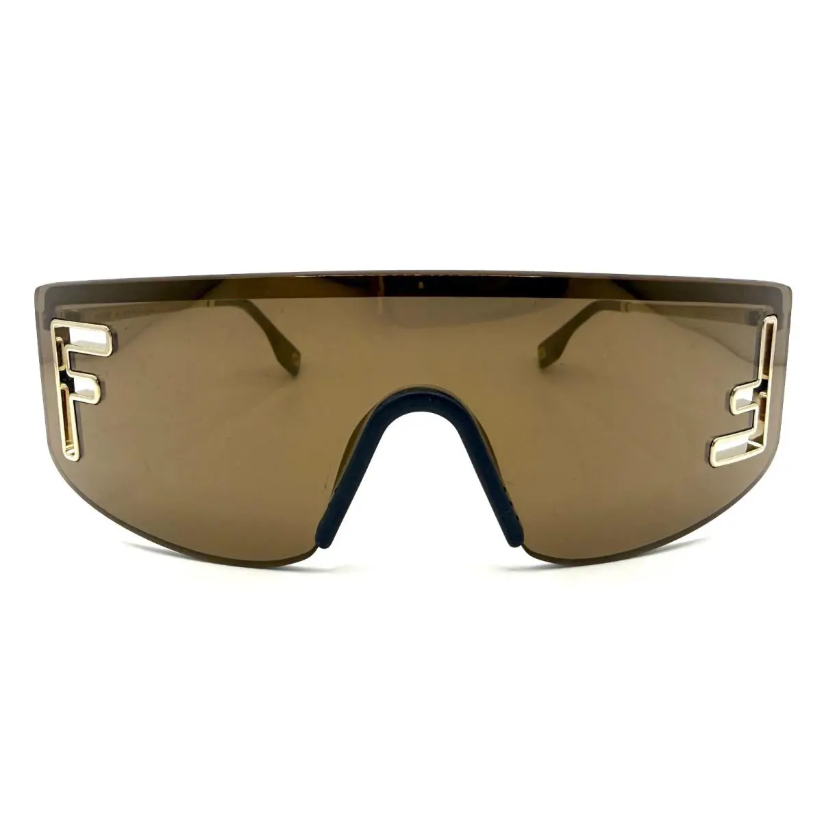 Fendi FE4168U FE 40168U 32G Gold/brown Mask Sunglasses 141-0-135