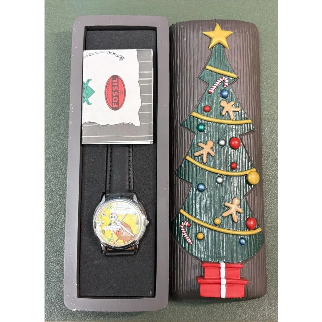 Vintage Nightmare Before Christmas Fossil Limited Edition Watch w Tree Case