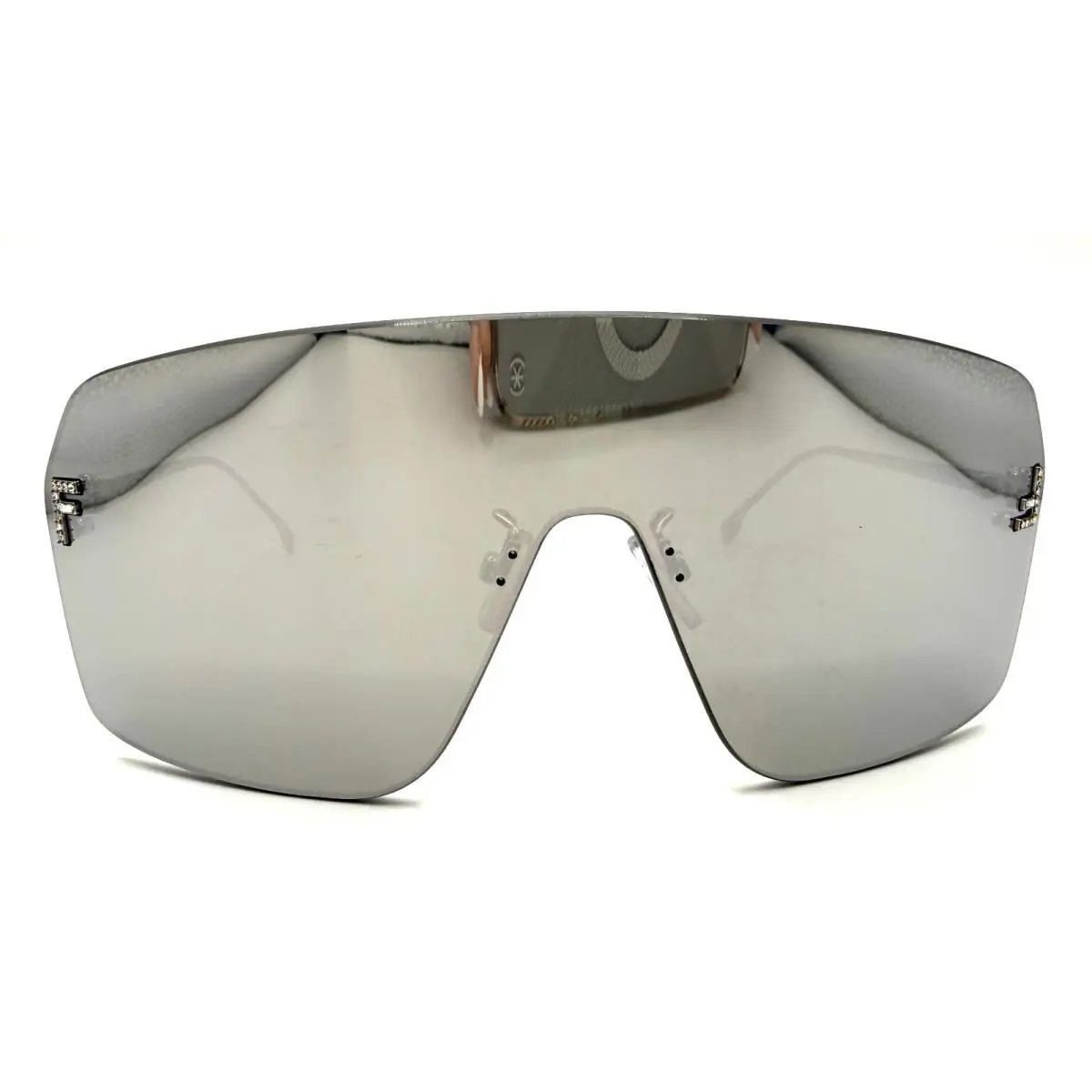 Fendi FE4121US FE 4121US 16C Silver Mirror Mask Sunglasses 139-0-120