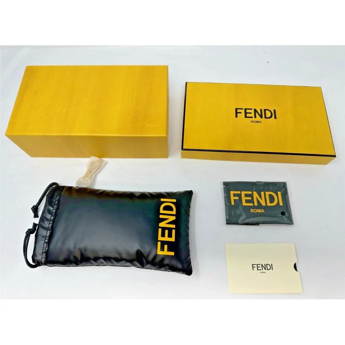 Fendi Roma Sunglasses Eyeglasses Box Black Soft Case Pouch Cloth