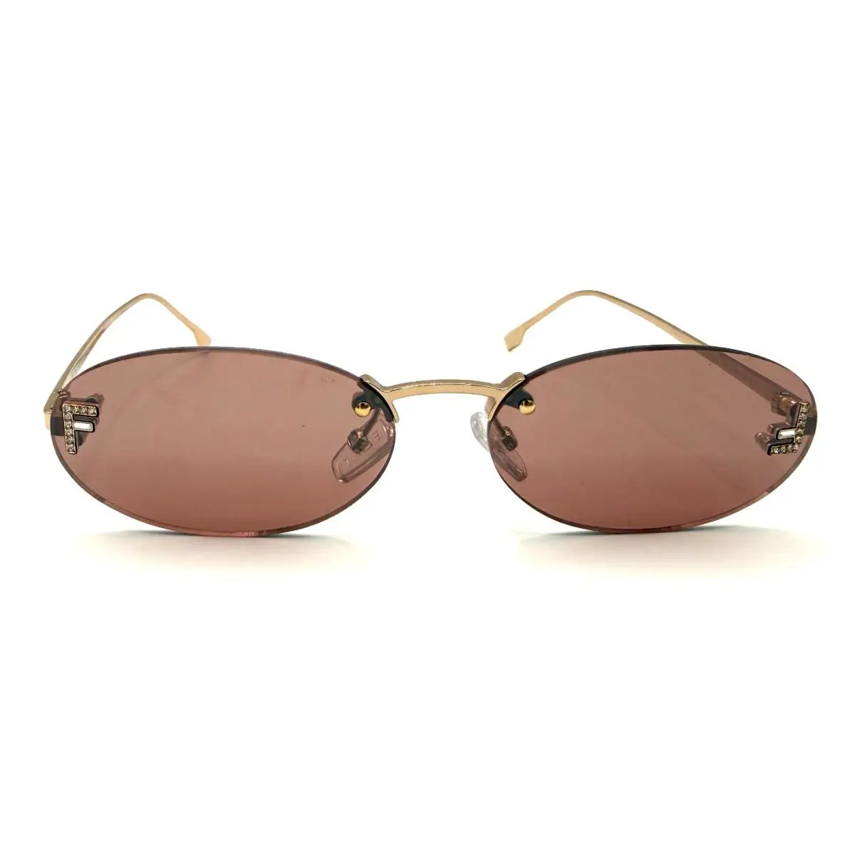 Fendi FE4075US FE 4075US 28Z Gold/brown Sunglasses 54-15-135