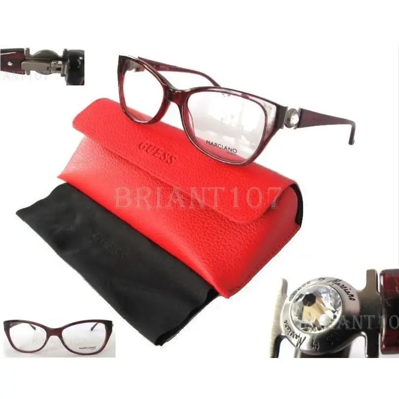 Guess by Marciano Eyeglasses Frame GM197 Burgundy 53mm + Case
