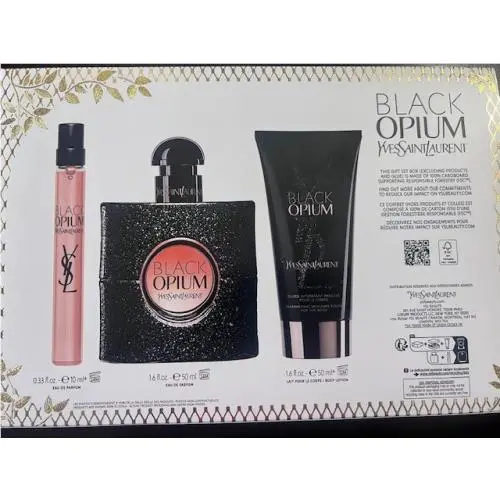 Ysl  Black Opium 3 pc Eau de Parfum Gift Set by Yves Saint Laurent