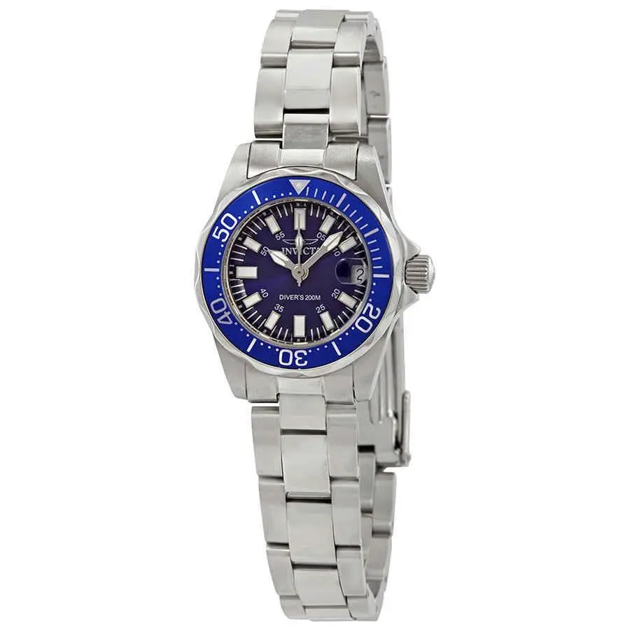 Sapphire Diver Blue Dial Stainless Steel Ladies Watch 7060 by Invicta