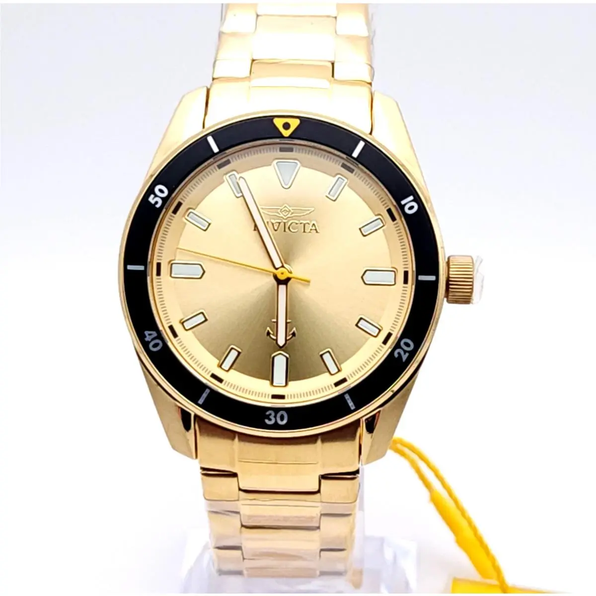 Invicta Men`s 39mm Quartz Watch Gold Tone Stainless Steel SS Anchor 49986