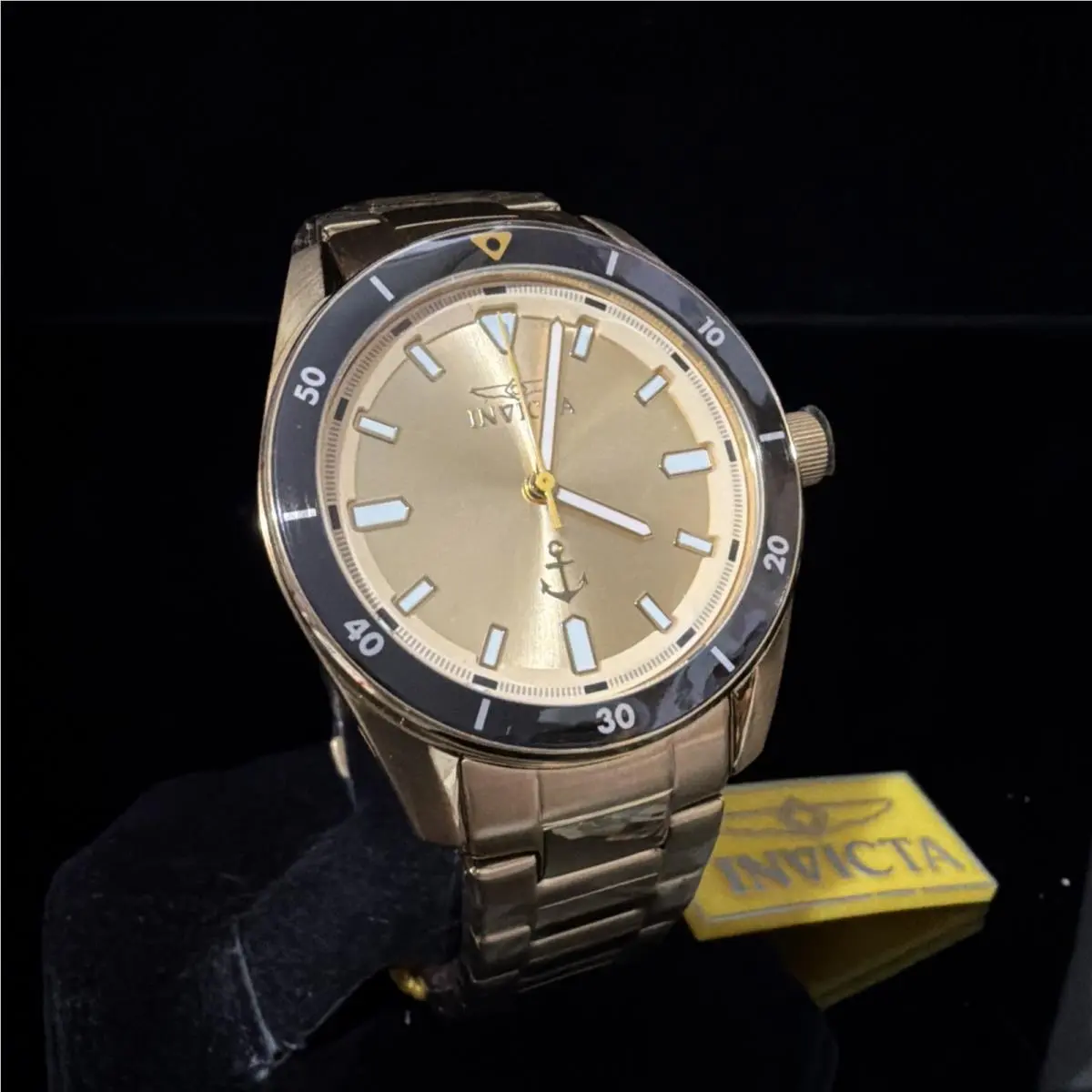 Invicta `ocean Voyage` Men’s Gold Colored Stainless Steel 39mm Watch Ref 49986