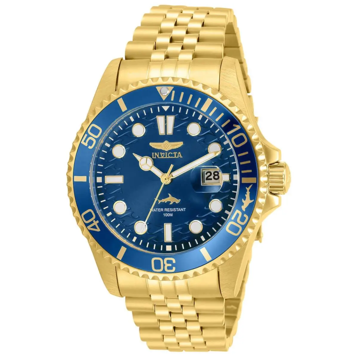 Invicta Men`s Watch Pro Diver Quartz Stainless Steel Bracelet Blue Dial 30612