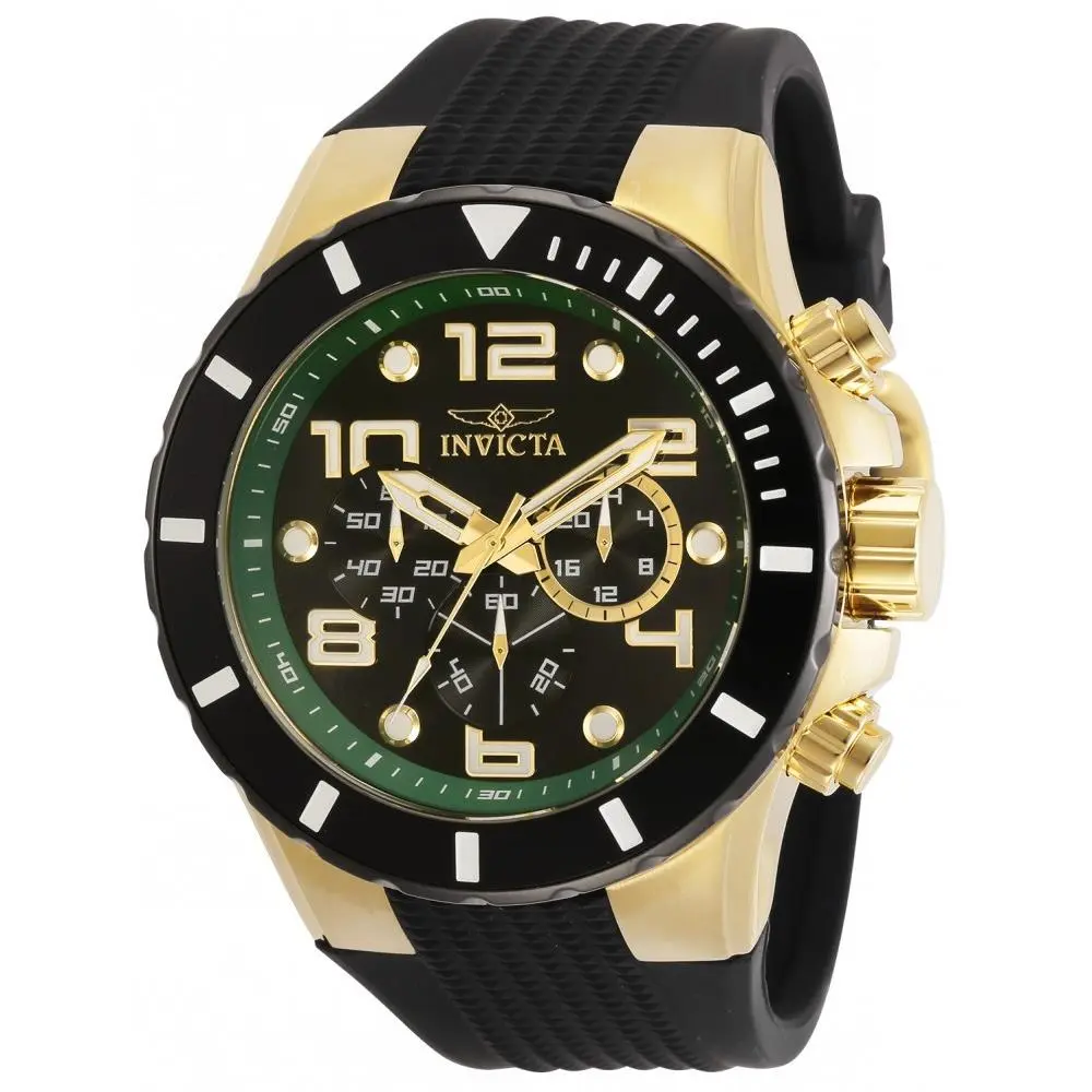 Invicta Men`s 30777 Pro Diver Quartz 3 Hand Black Dial Watch