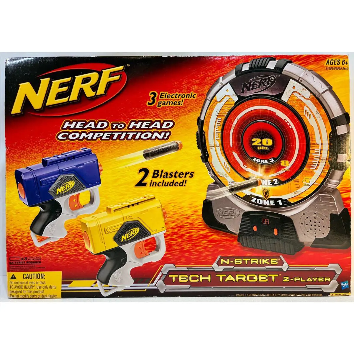 Nerf N-strike Tech Target 2 Blasters 3 Electronic Games Scoreboard w/ Sound