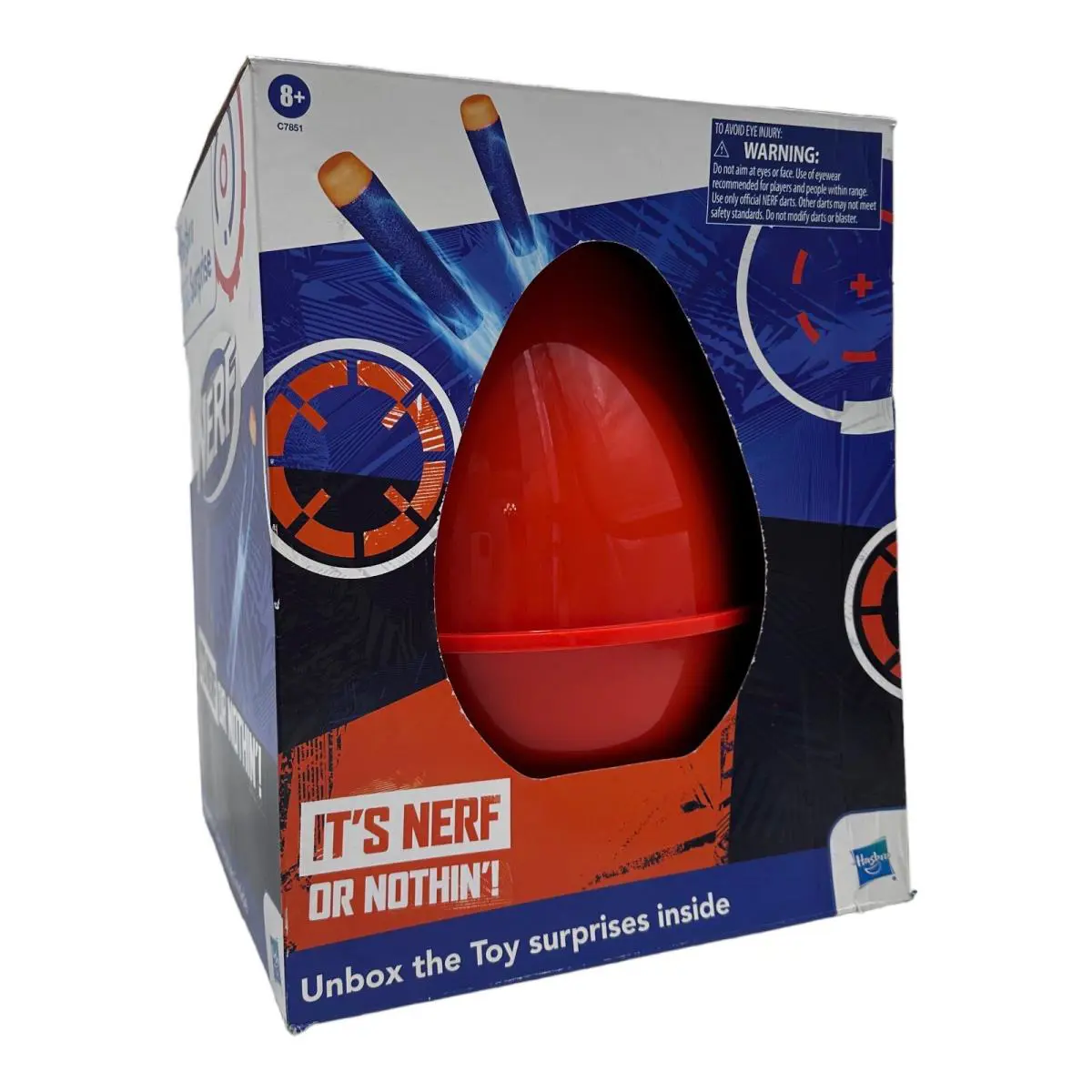 Hasbro It`s Nerf or Nothin` Giant Egg Unboxing Surprise Box 11 x 11 x 14 Rare