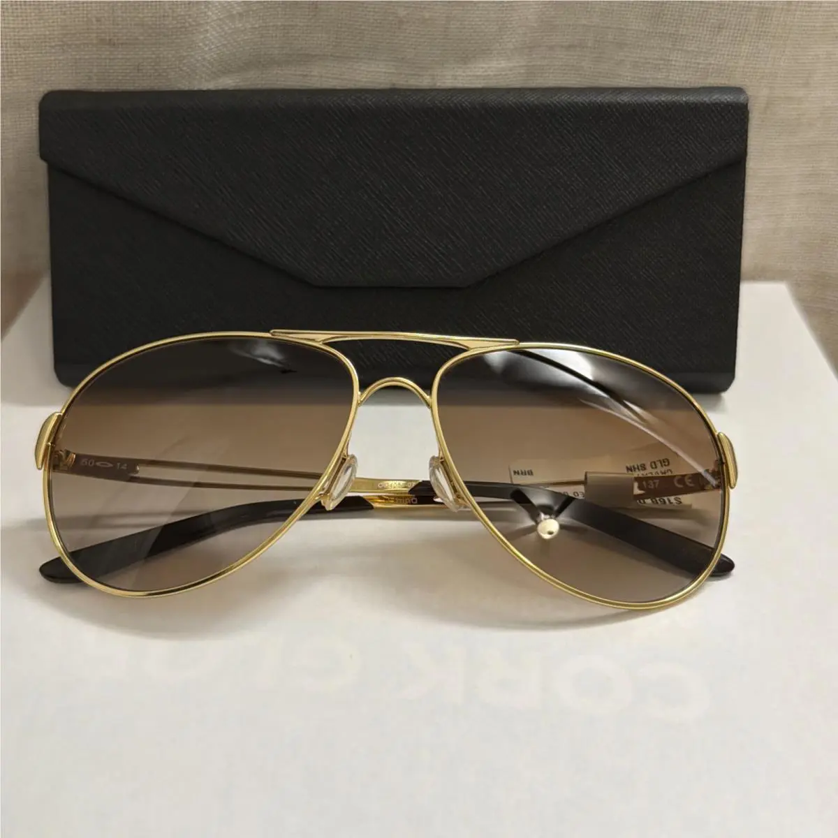 OO4054-01 Caveat Gold Frame Brown Gradient Lens Unisex Sunglasses by Oakley