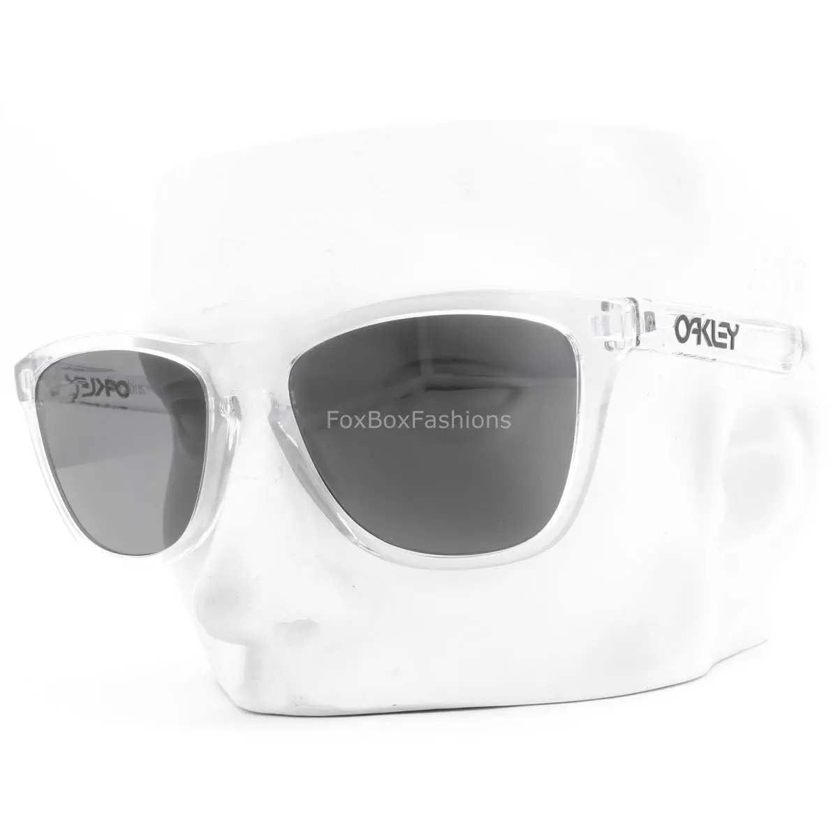 Frogskins Sunglasses Polished Clear Gray Tinted OO9013-M655 with Pouch by Oakley