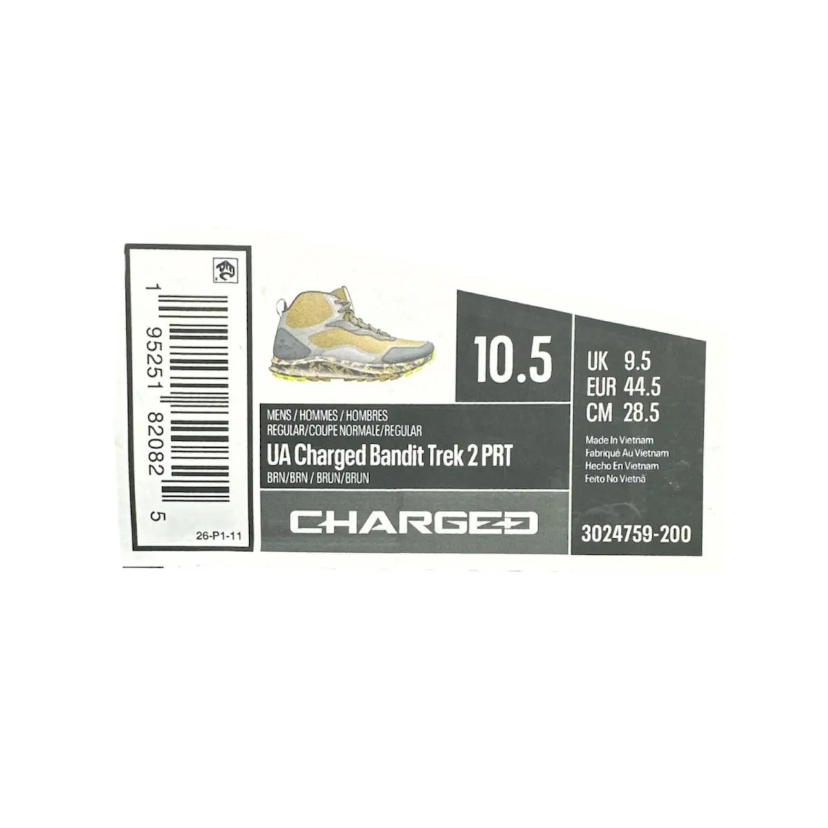 Under Armour shoes - Under Armour Charged Bandit - Charged Bandit - 3024759-200 - Brown (UPC: 195251820825) 3