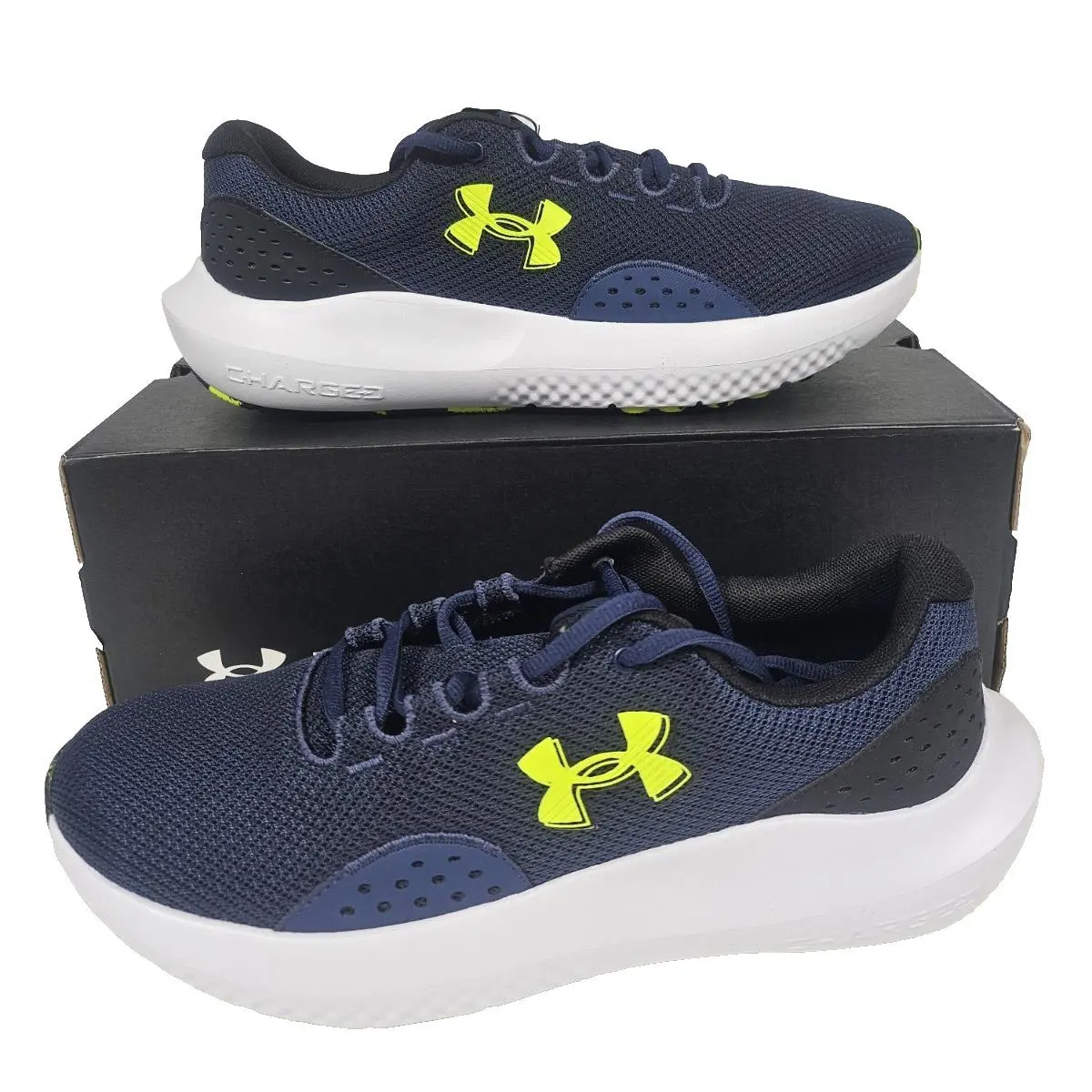 Men`s Running Shoes 8 Under Armour Blue Sneakers Surge 4 3027000-404 Athletic