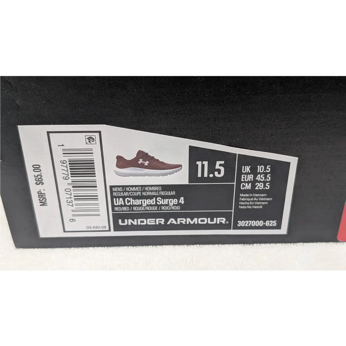 Under Armour shoes - Under Armour Surge 4 - Surge - 3027000-625 - Red (UPC: 197779071376) 13