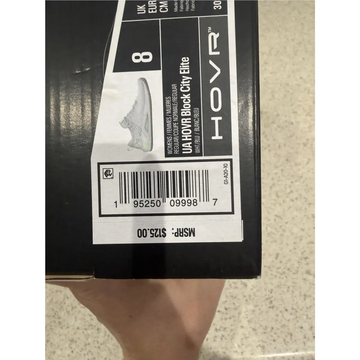 Under Armour shoes - Under Armour HVR Block City Elite - 3024043 - White/Breeze/Metallic Silver (UPC: 195250099987) 8