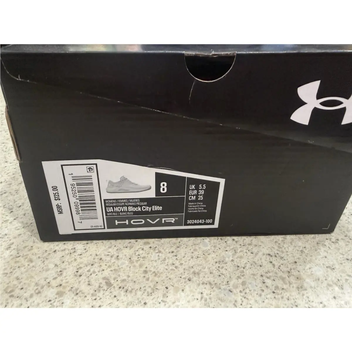 Under Armour shoes - Under Armour HVR Block City Elite - 3024043 - White/Breeze/Metallic Silver (UPC: 195250099987) 7