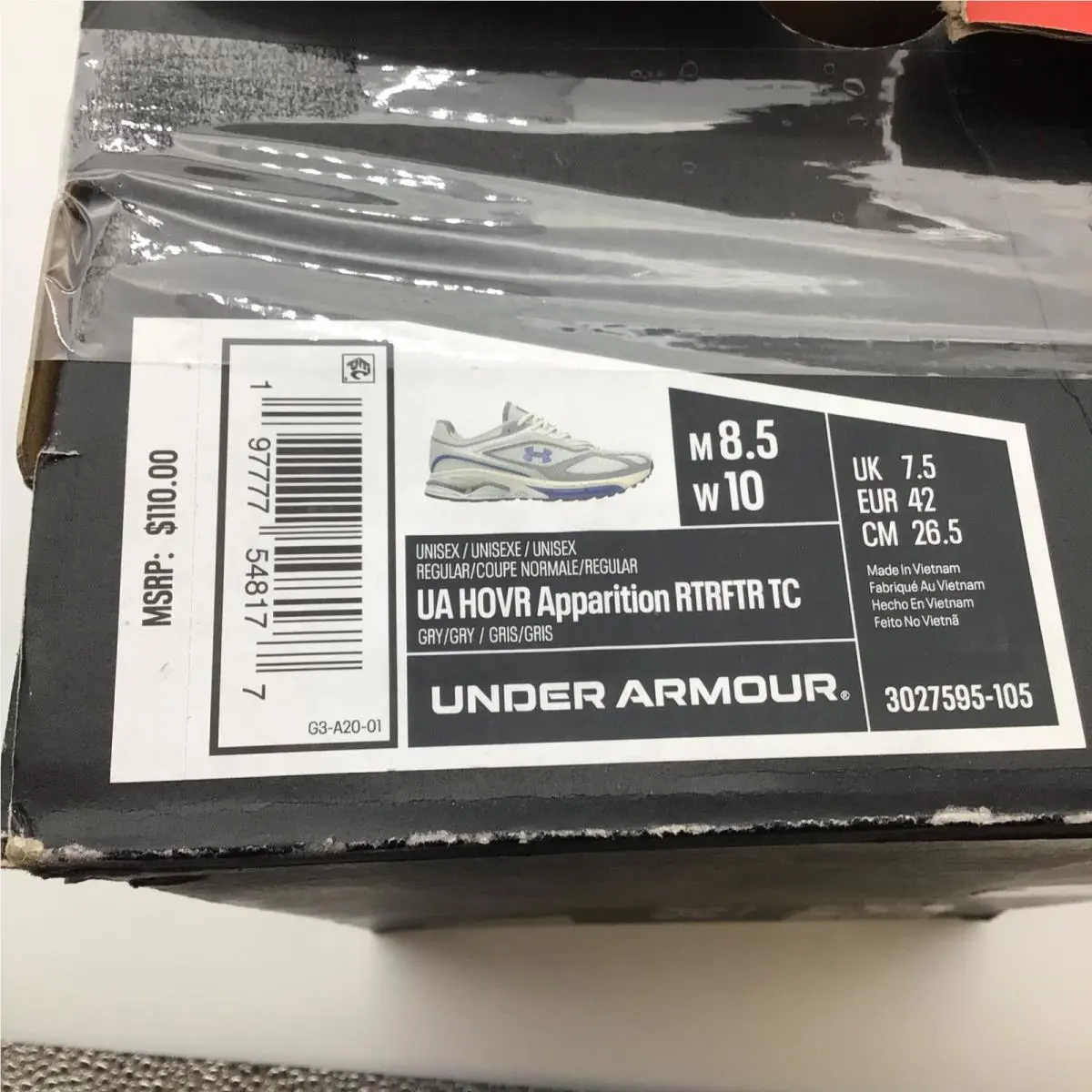 Under Armour shoes - UA HOVR Apparition RTRFR TC - Silver 4