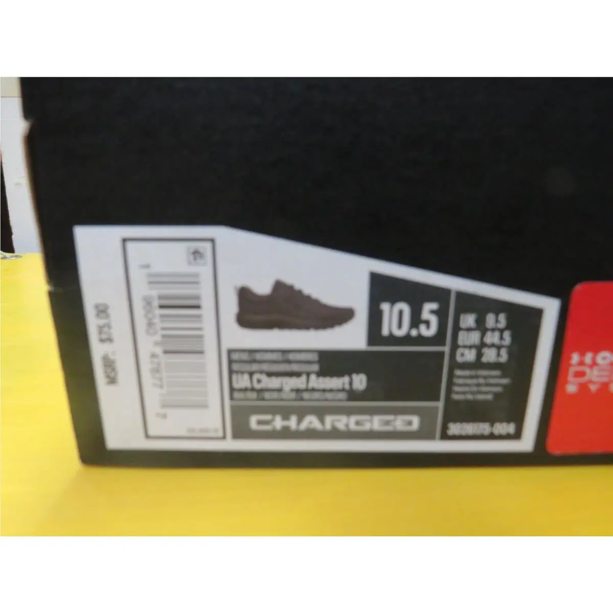 Under Armour shoes - Under Armour Charged Assert 10 - Black (UPC: 196040478777) 0