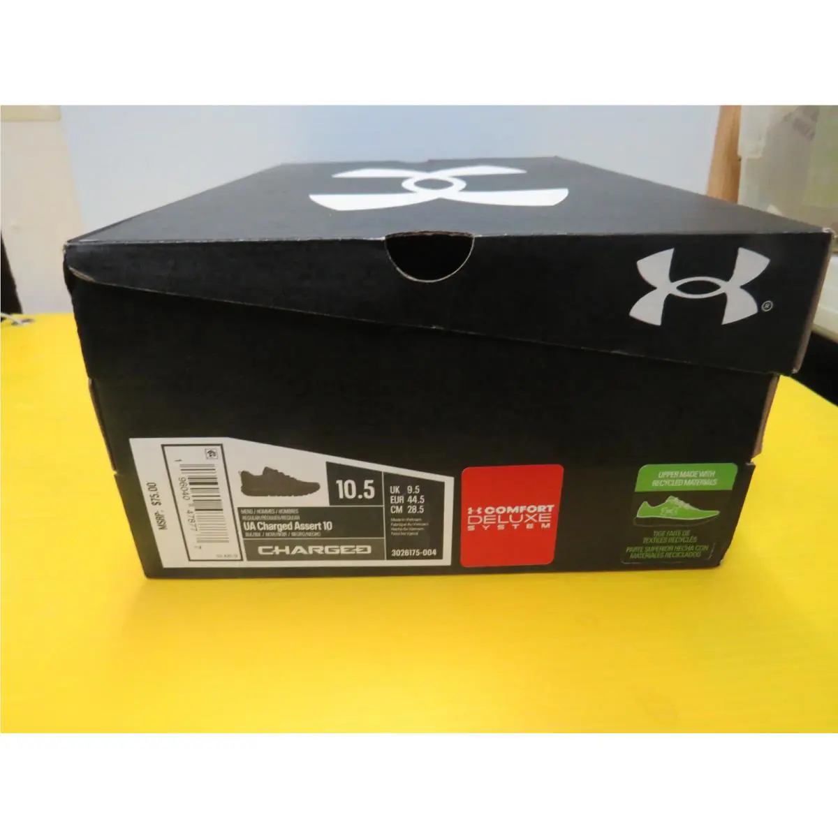 Under Armour shoes - Under Armour Charged Assert 10 - Black (UPC: 196040478777) 2