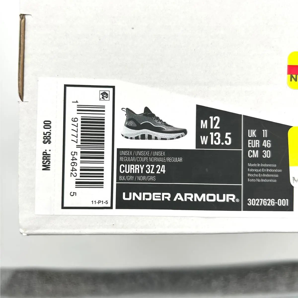 Under Armour shoes - Curry 3Z 24 - Curry - Black 9