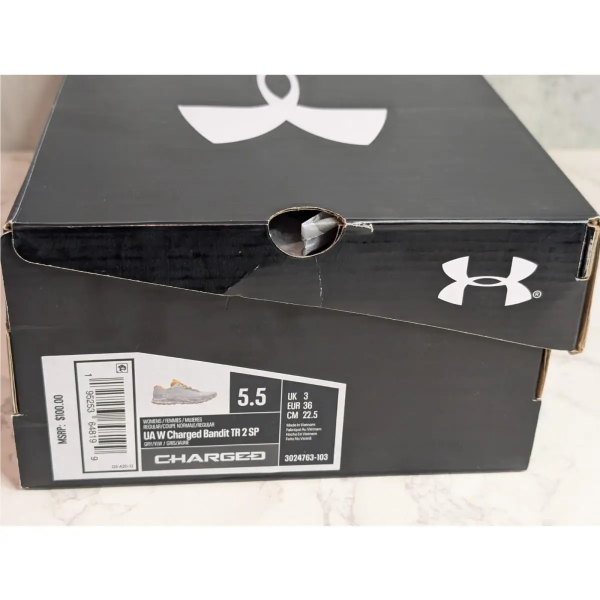 Under Armour shoes - Under Armour Charged Bandit 2 - 4211857942 - Gray (UPC: 195253648854) 5