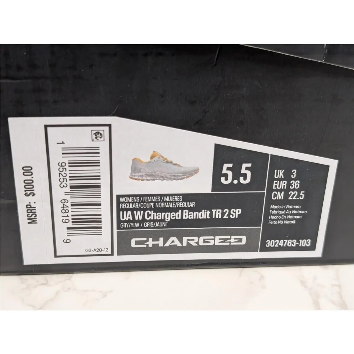 Under Armour shoes - Under Armour Charged Bandit 2 - 4211857942 - Gray (UPC: 195253648854) 6