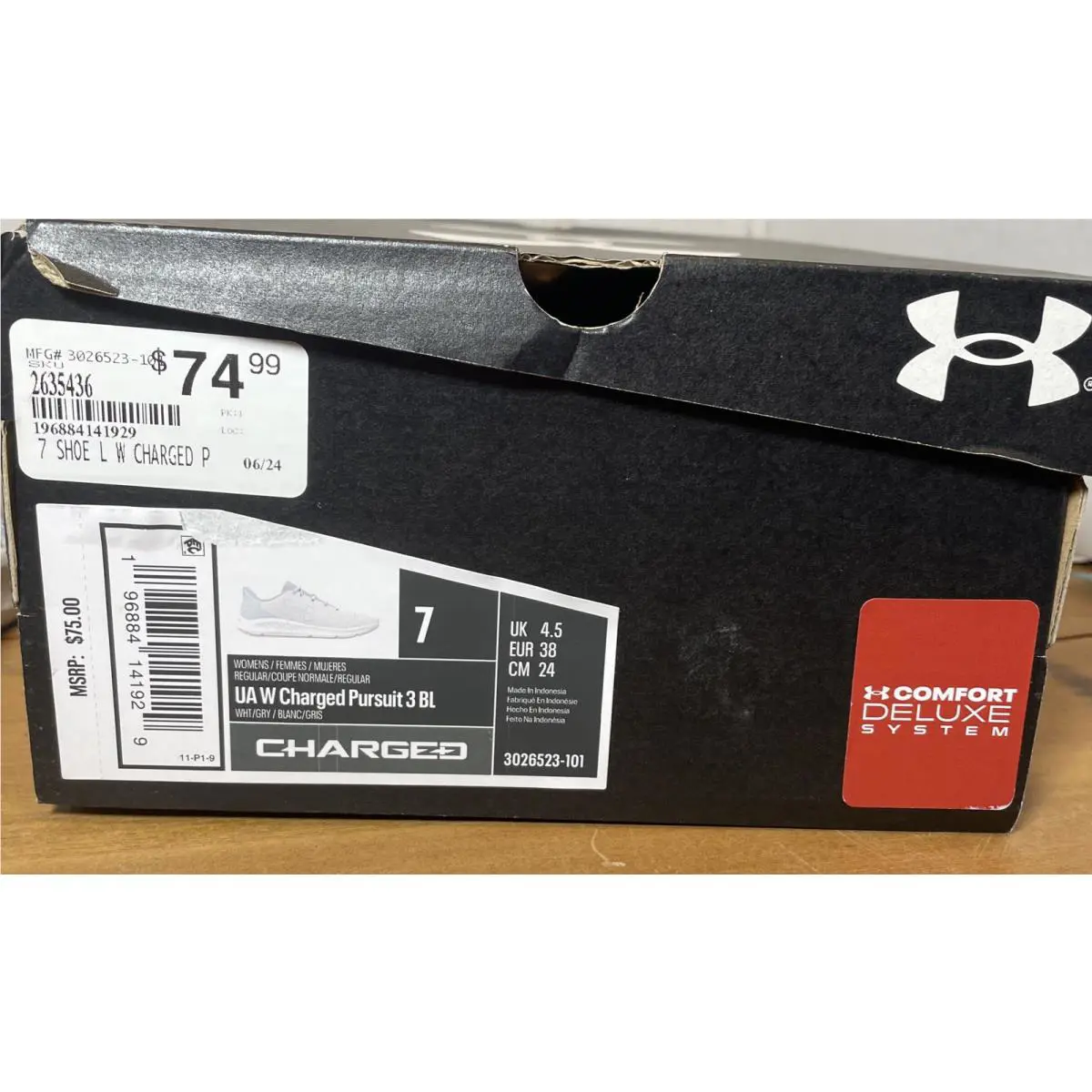 Under Armour shoes - Charged Pursuit 3 - Charged Pursuit - WHITE-HALO GRAY-PINK FIZZ 5