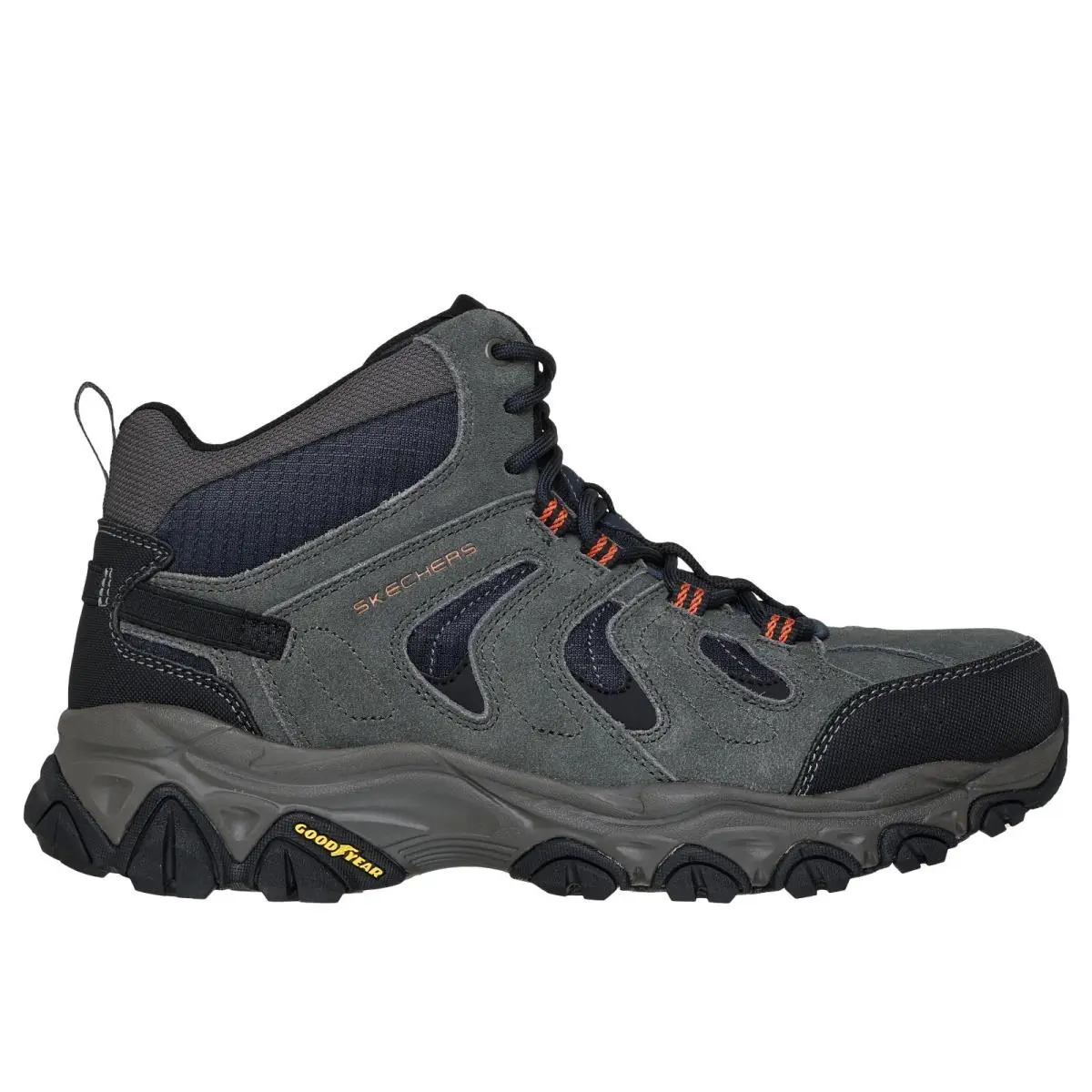 Men`s Skechers Work: After Burn M.fit 2.0 - Zibiax Boots - Charcoal Orange (Grey)