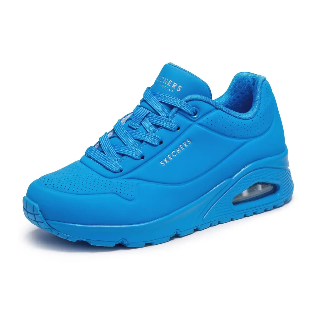 Women`s Uno-night Shades Sneaker Cooled Memory Foam blue by Skechers