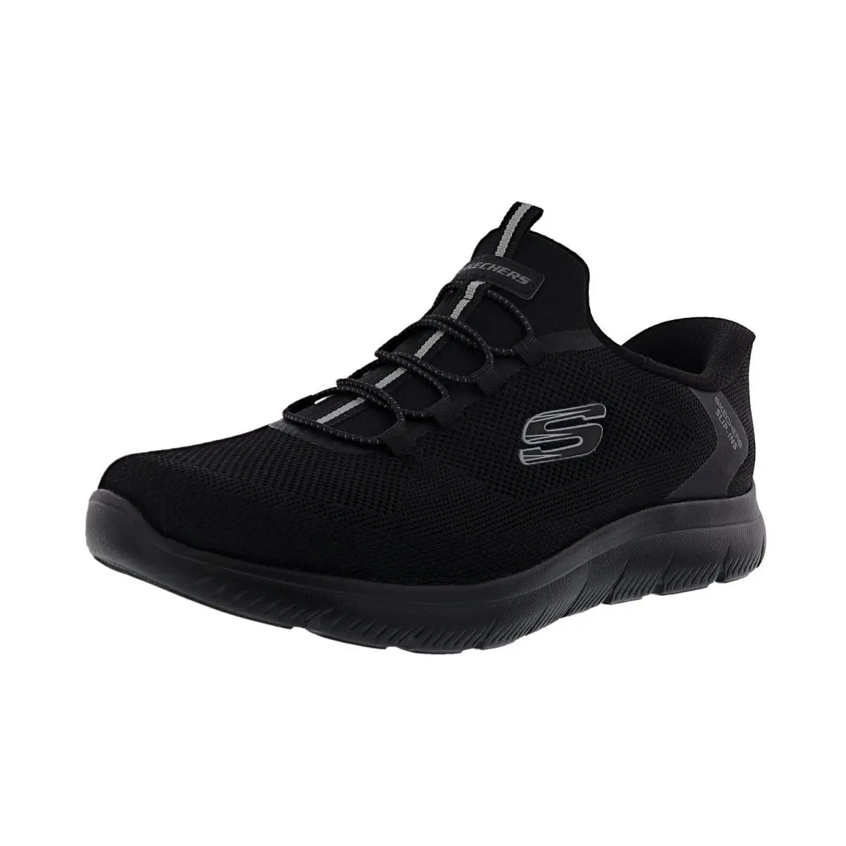 Skechers Men`s Slip-ins: Summits- Dorrez 233046W/BBK Wide Width Walking Shoes - BLACK / BLACK