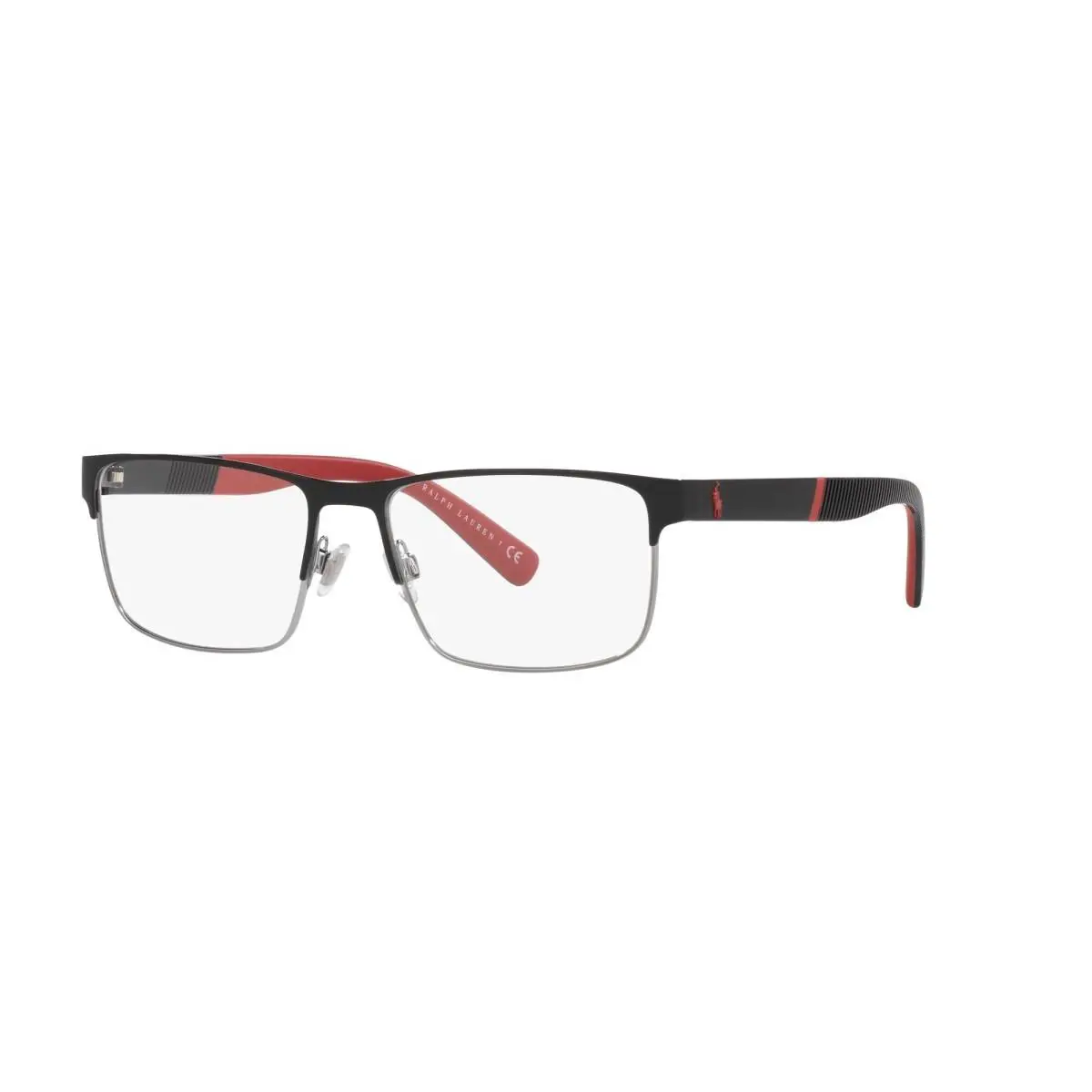 Polo Ralph Lauren Man Rectangle Eyeglasses PH1215 9003 Shiny Black/gunmetal - Frame: Shiny Black/Gunmetal