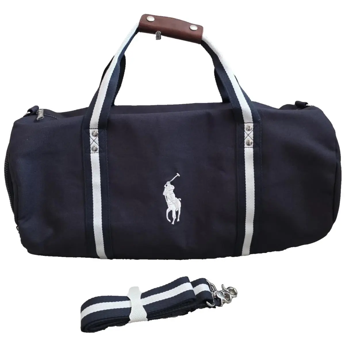 Ralph Lauren Polo Fragrances Duffle Blue Shoulder Bag Gym Weekender Overnight