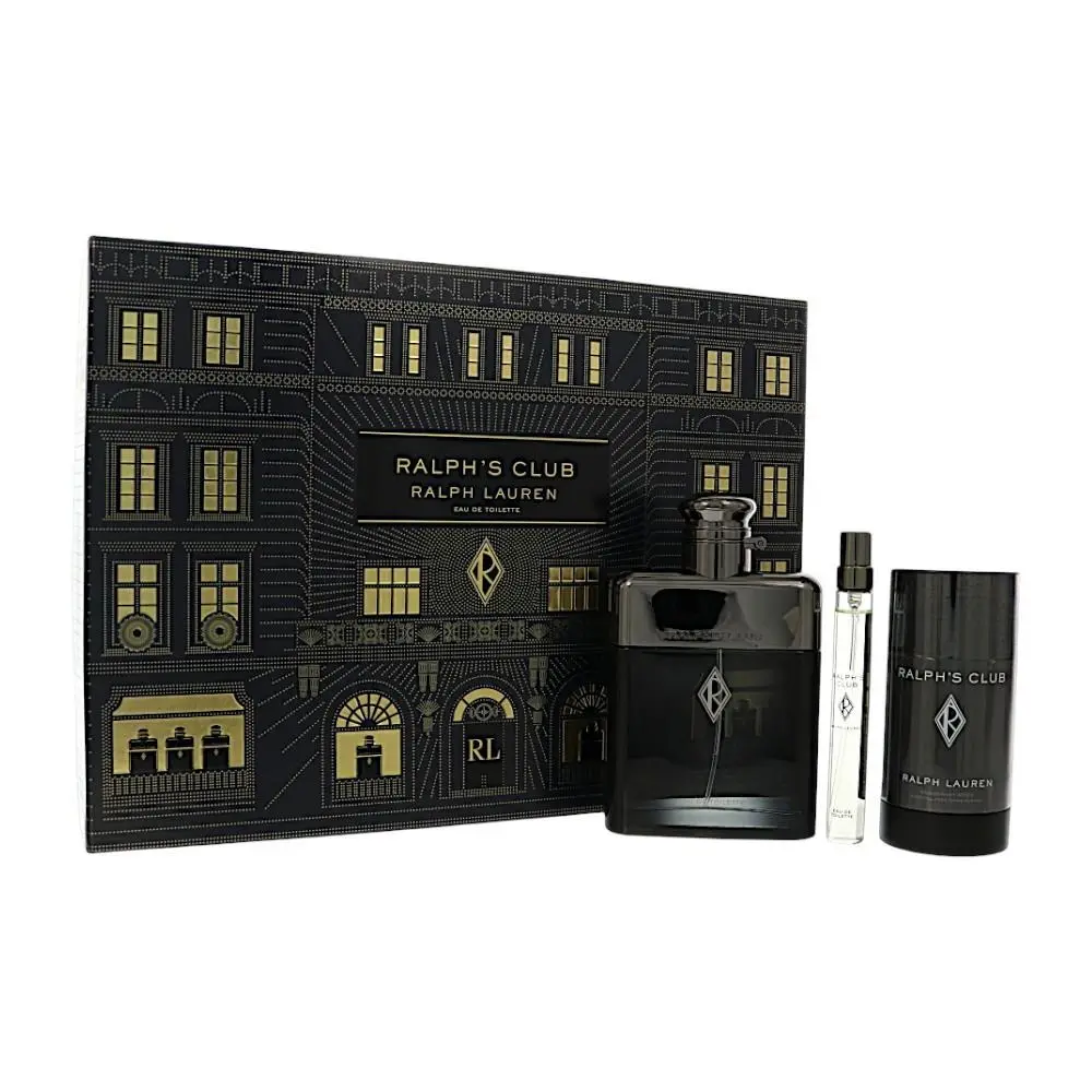 Ralph`s Club  Gift Set For Men 3 Piece Gift Set - 3.4 Oz Eau De by Ralph Lauren