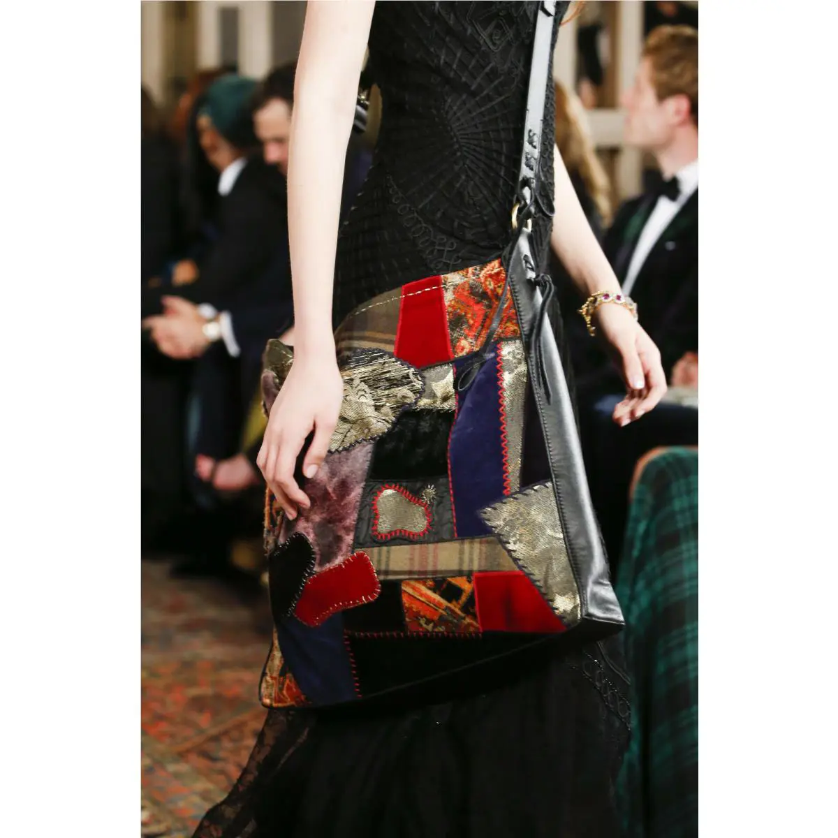 Ralph Lauren Purple Label 50th Anniversary Patchwork Shoulder Mailbag