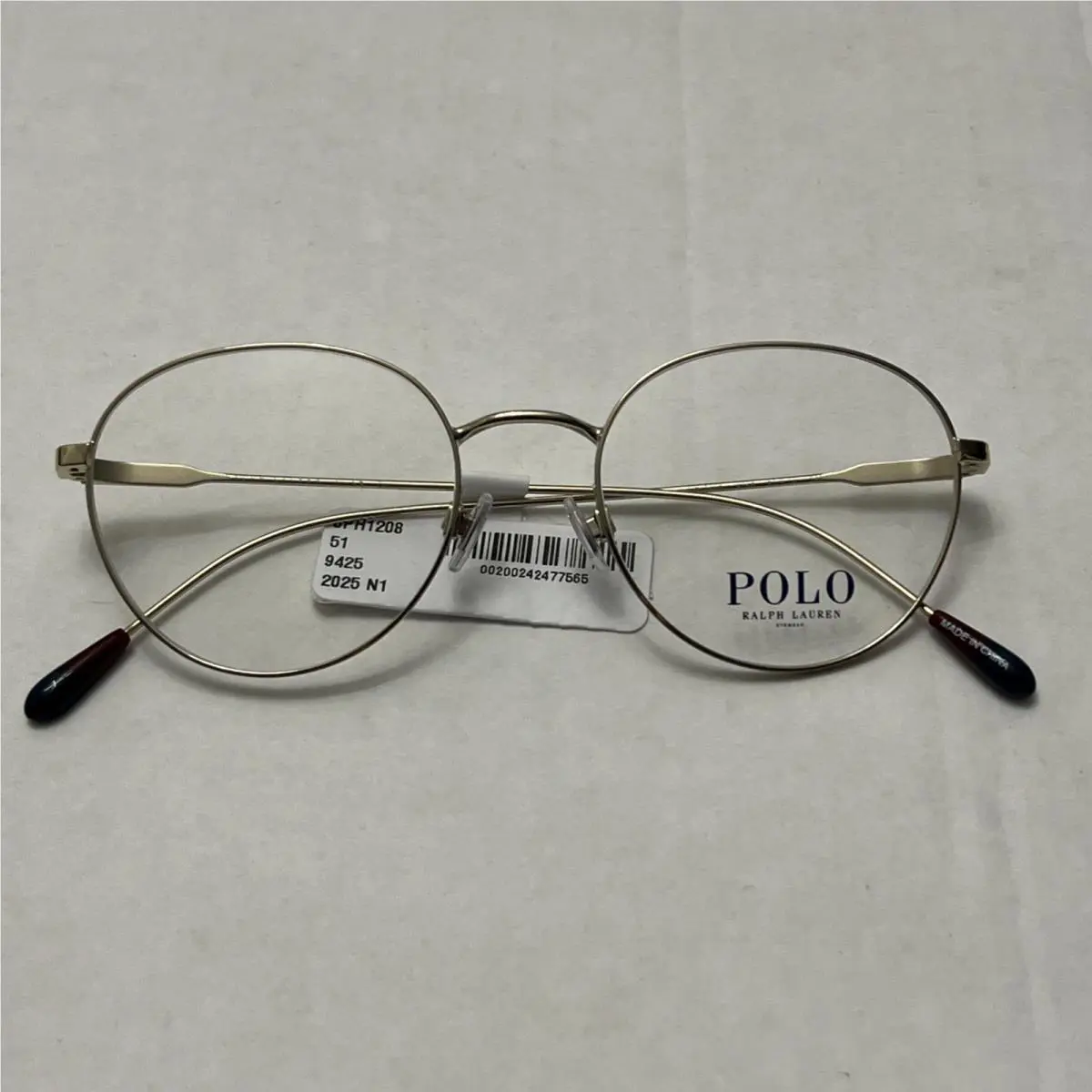 Polo Ralph Lauren PH1208 9425 Shiny Gold Eyeglasses 51-19-145