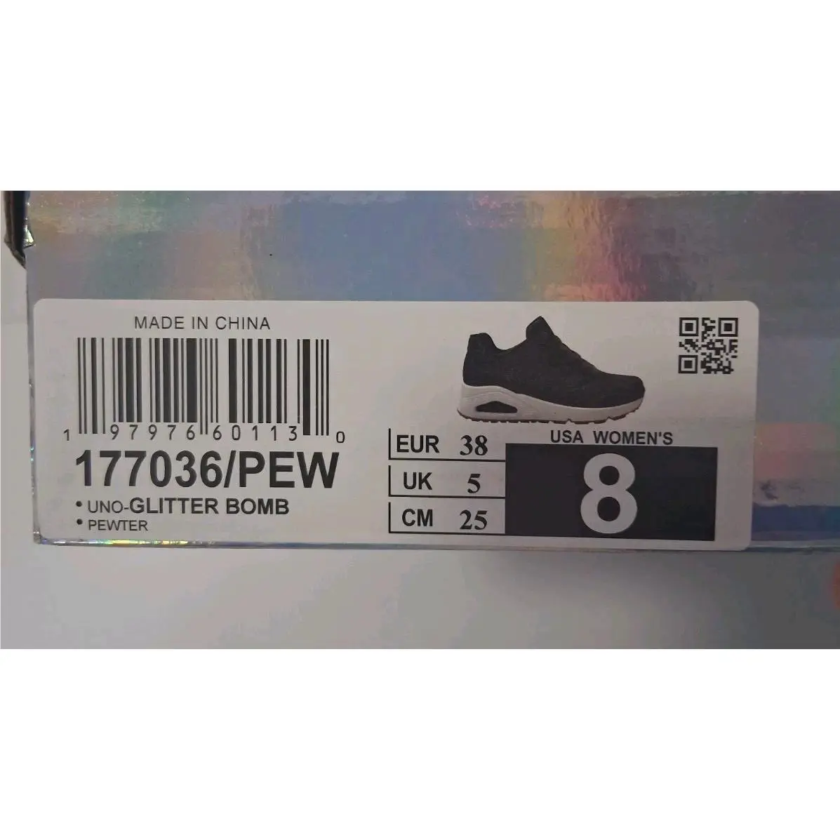 Skechers shoes - Skechers Uno Glitter Bomb - Uno Glitter Bomb - Pewter 7